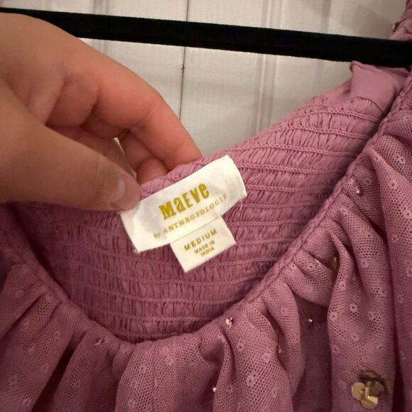 NEW Maeve Anthropologie smocked blouse - Picture 4 of 11